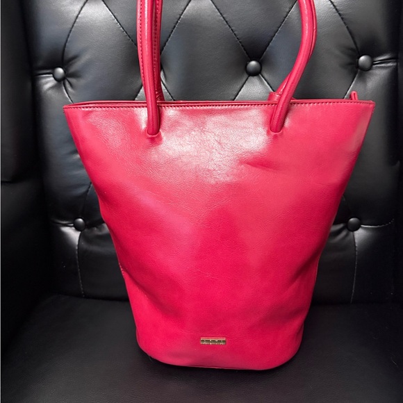 Handbags - Stunning Vegan “Leather like” Bucket Bag by AOTA in pinkish reddish color